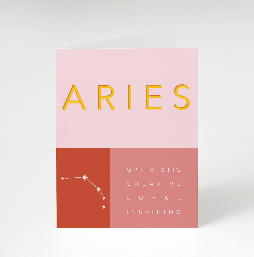 Aries Zodiac Card