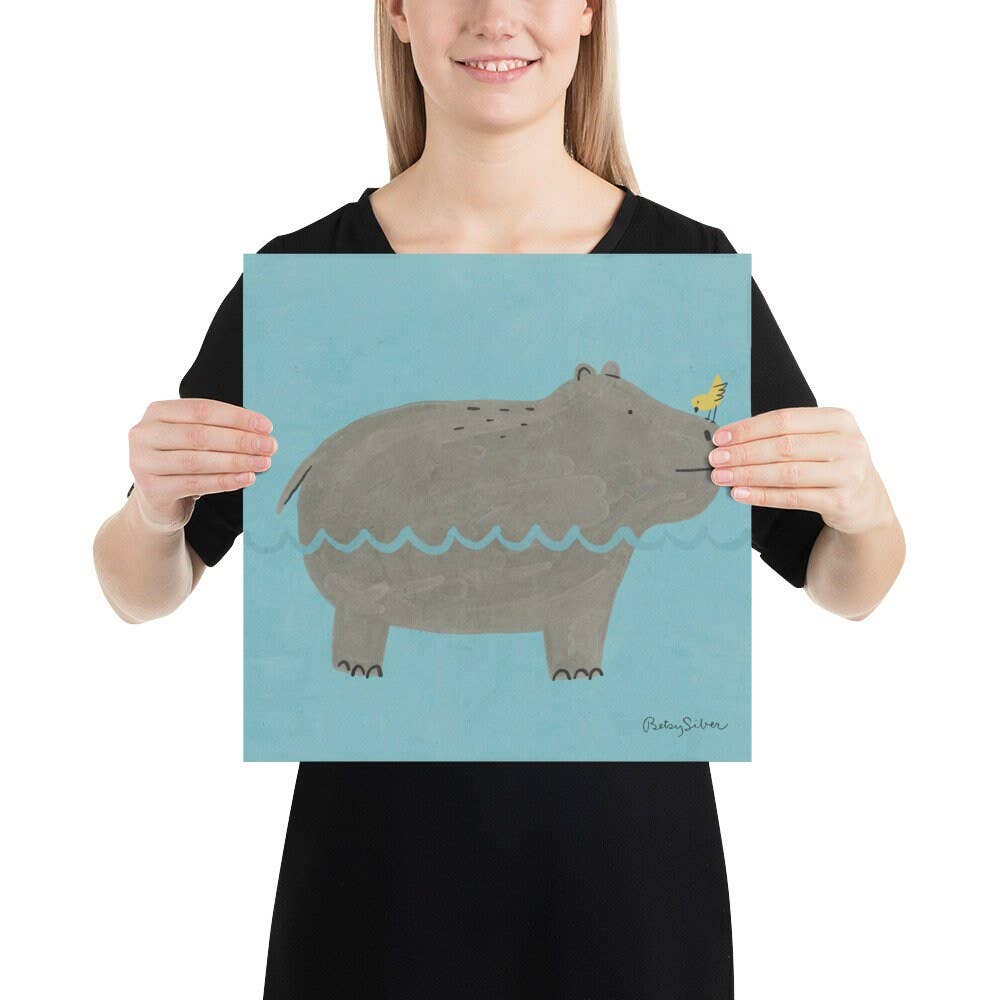 Hippo Art Print