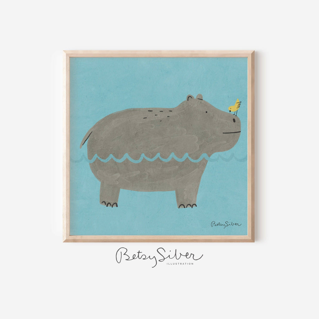Hippo Art Print