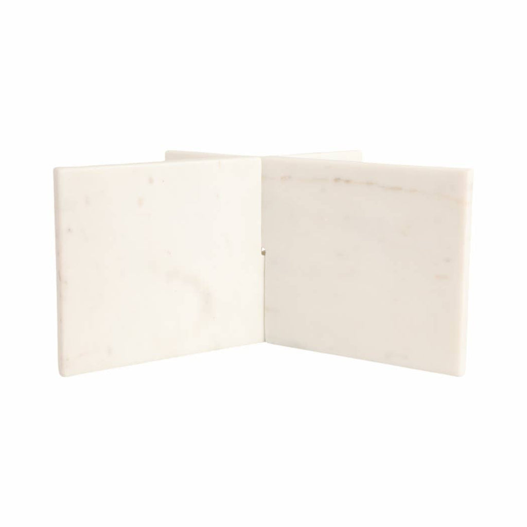 Bookstand - White Marble Decorative Sturdy And Chic, 14 in.