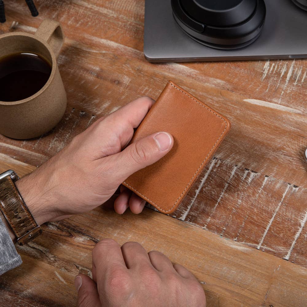 Gifts for dads - RFID Leather Wallets- Men's - Whiskey