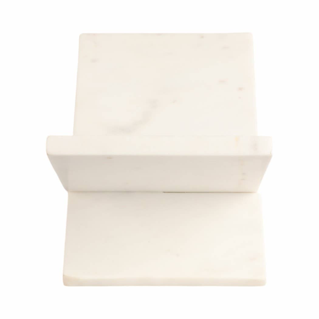 Bookstand - White Marble Decorative Sturdy And Chic, 14 in.