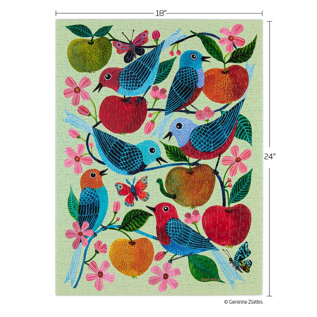 Apple Orchard 500 Piece Puzzle, Summer Bird Floral Gift