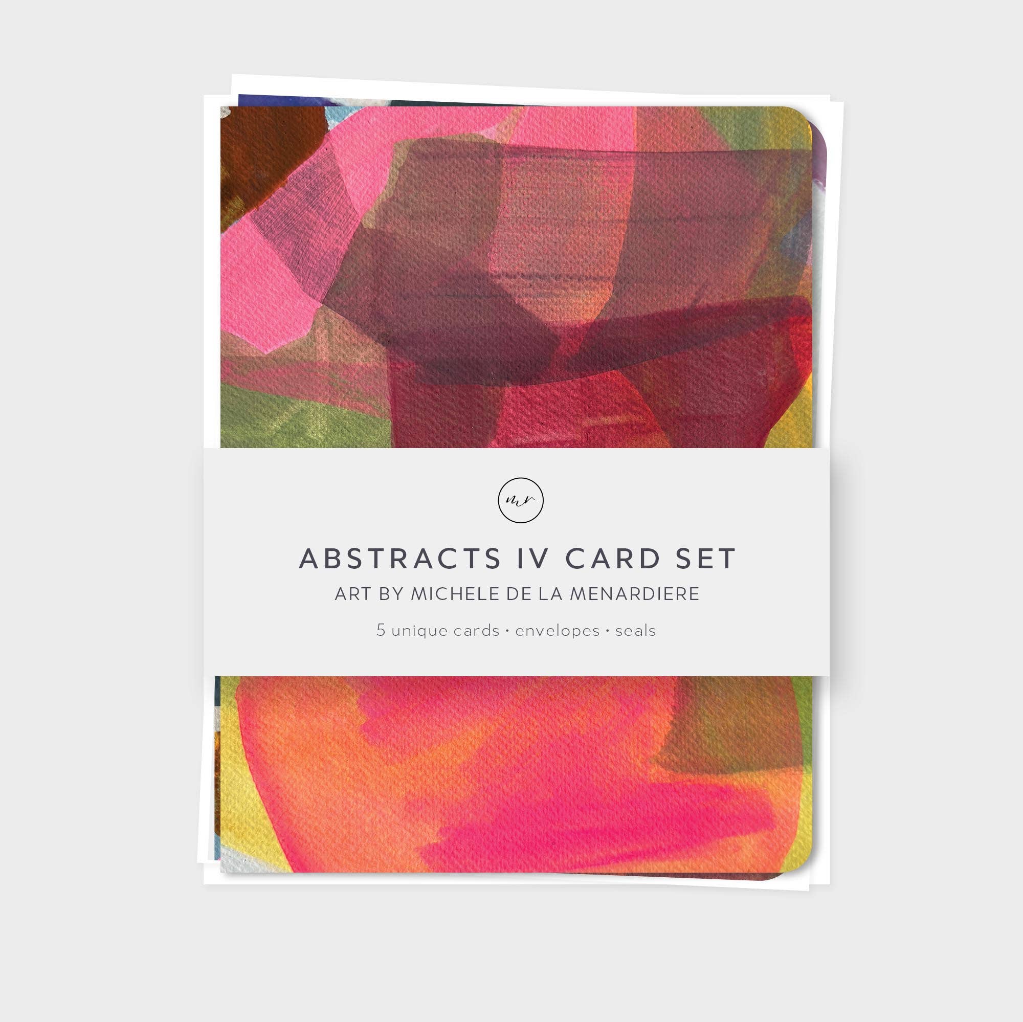Dynamic and Vibrant  Art Card Set - Abstracts IV (5 Cards)