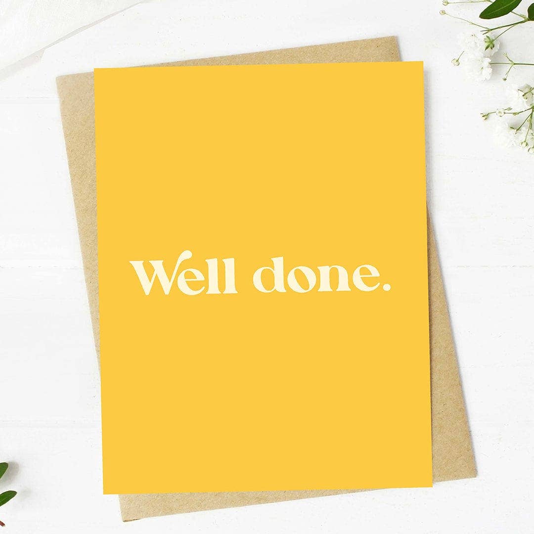 "Well done" Text Graduation Card
