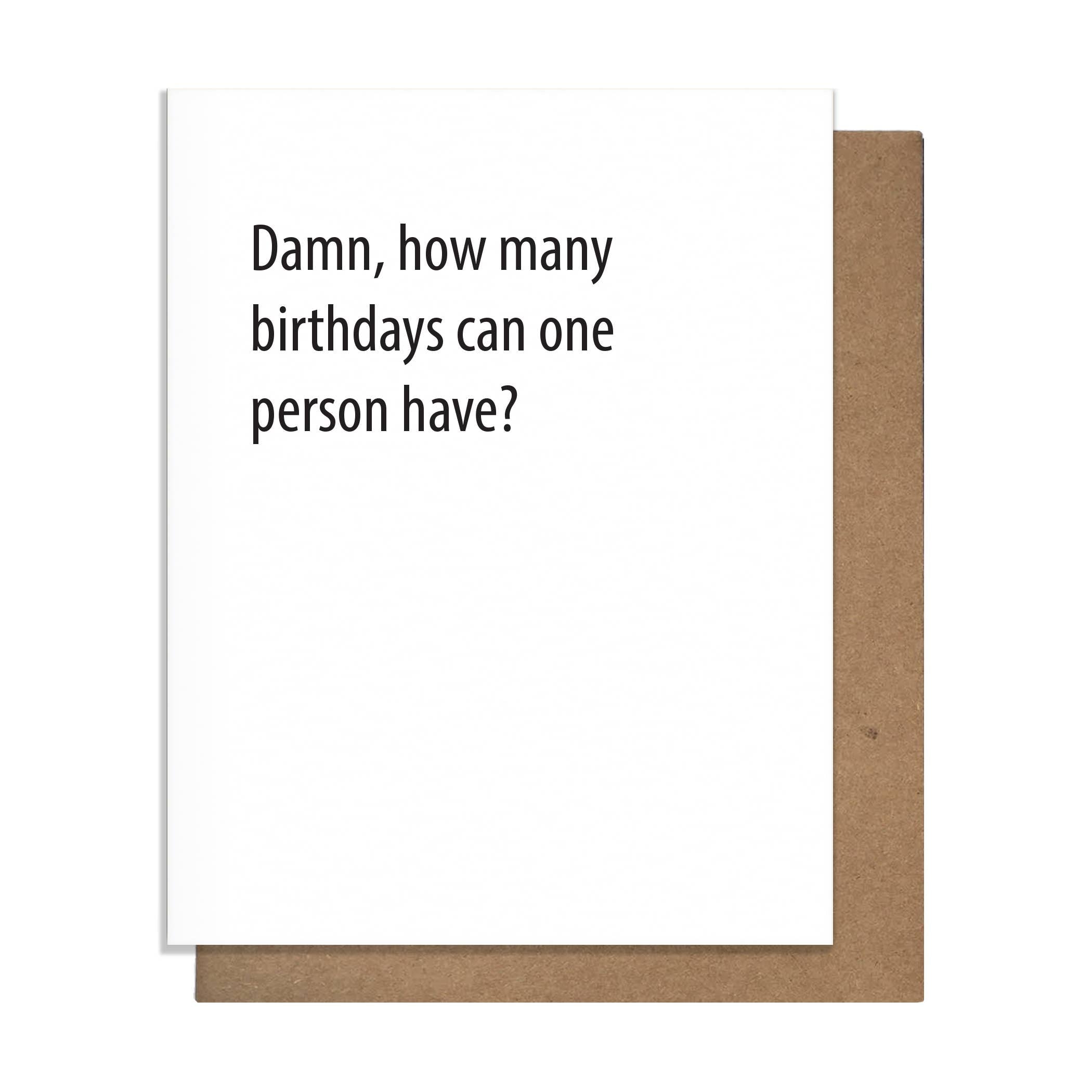 How Many Greeting Card - Birthday Humor
