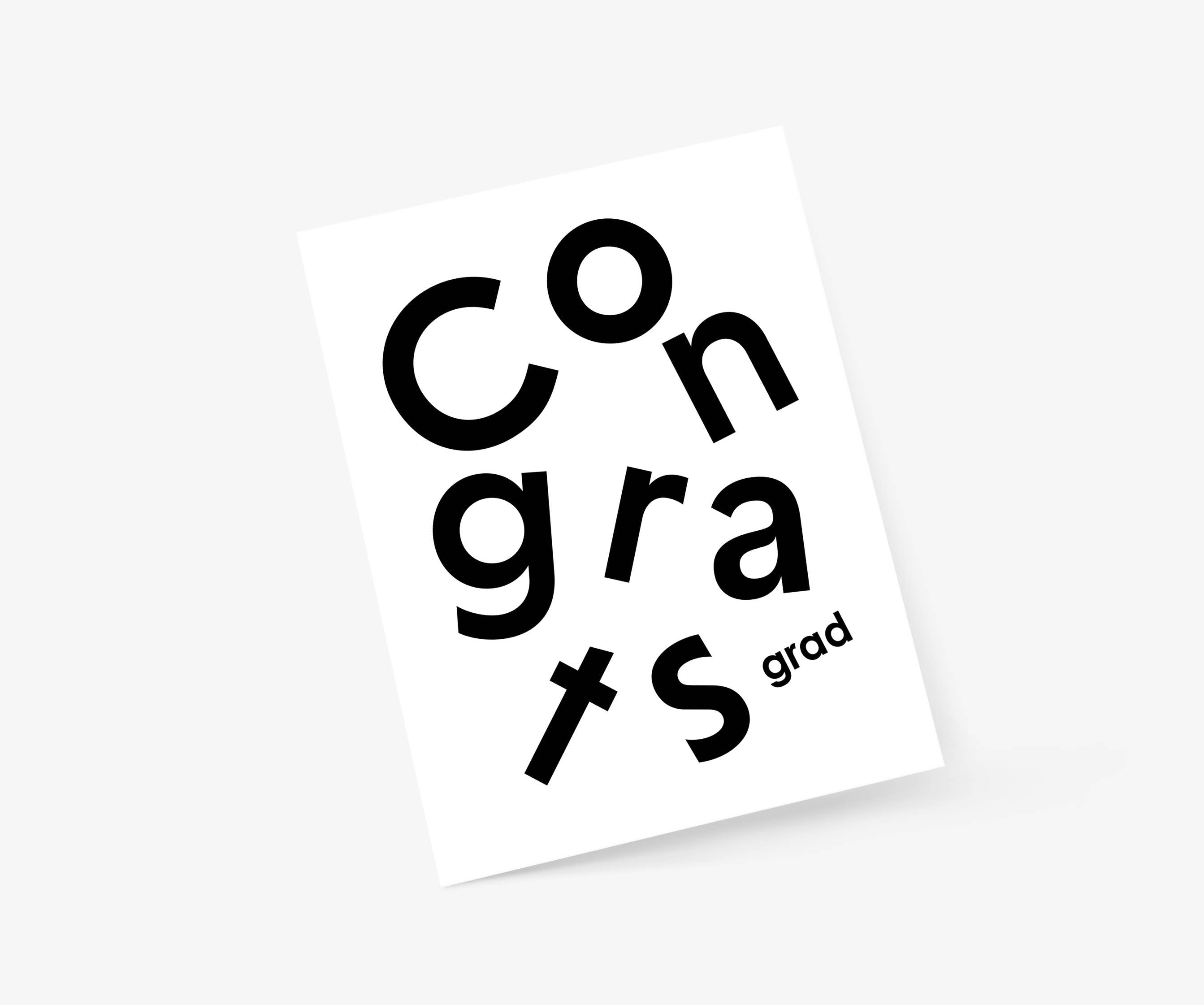 Congrats Grad Scandi Graduation Greeting Card