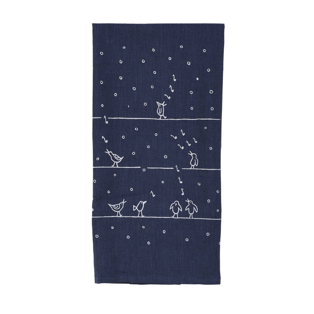 Birds on a wire tea towel