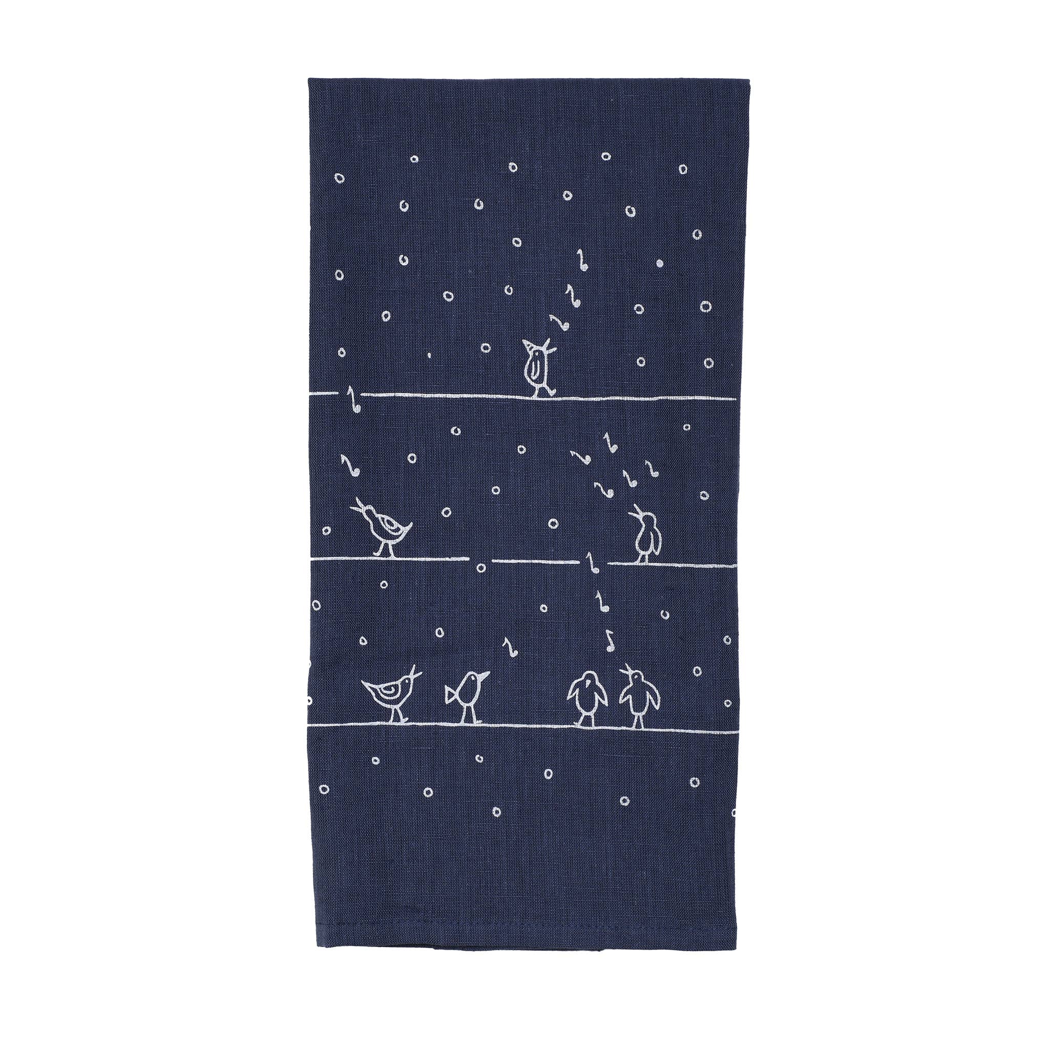 Birds on a wire tea towel