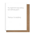 Not Nothing - Thank You Card
