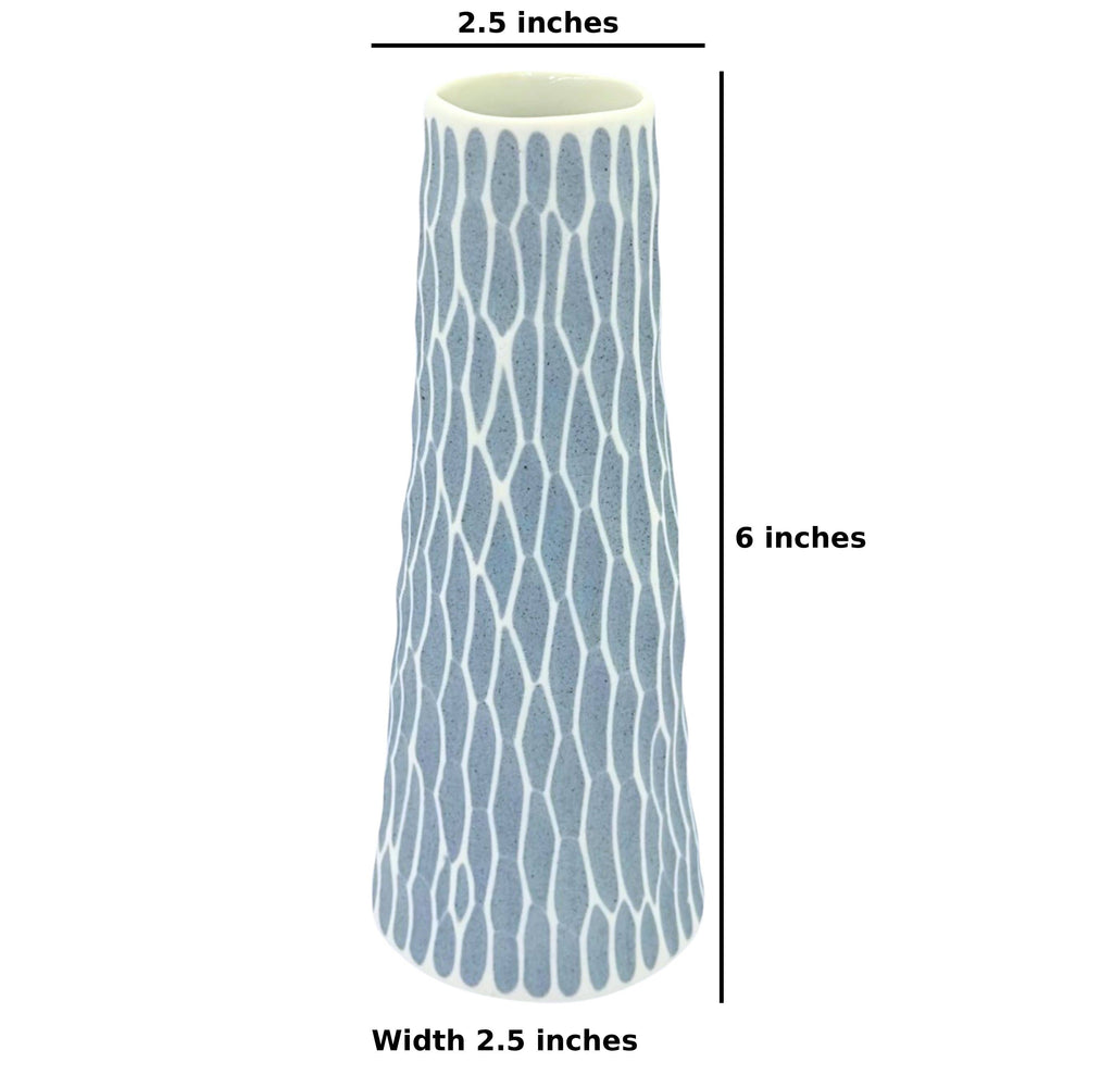 1160BLUESN5 KOZA S-Handcrafted Porcelain Vase