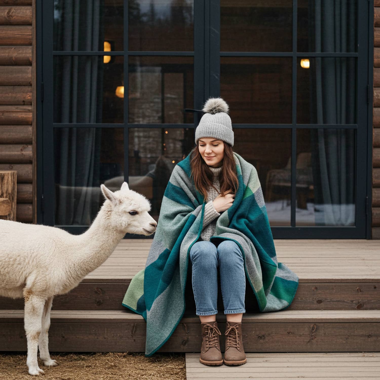 NEW! Alpaca Throw Blanket - Alpine