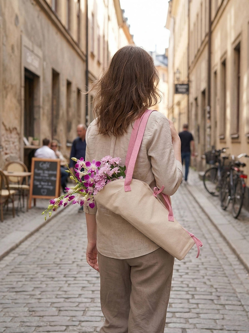 Canvas Flower Tote | Canvas Bouquet Bag | Unbranded