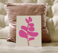 Pink and Beige Modern Abstract Art Print "Perky Fern"