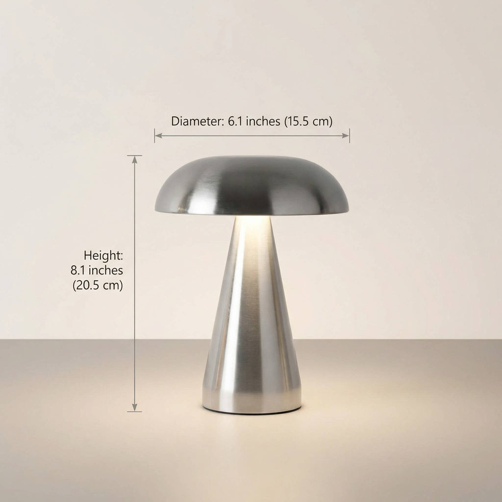 Metallic Mushroom Table Lamp