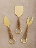 Helsinki Rattan Cheese Knives
