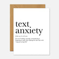 Text Anxiety Definition – Mental Health Greeting Card