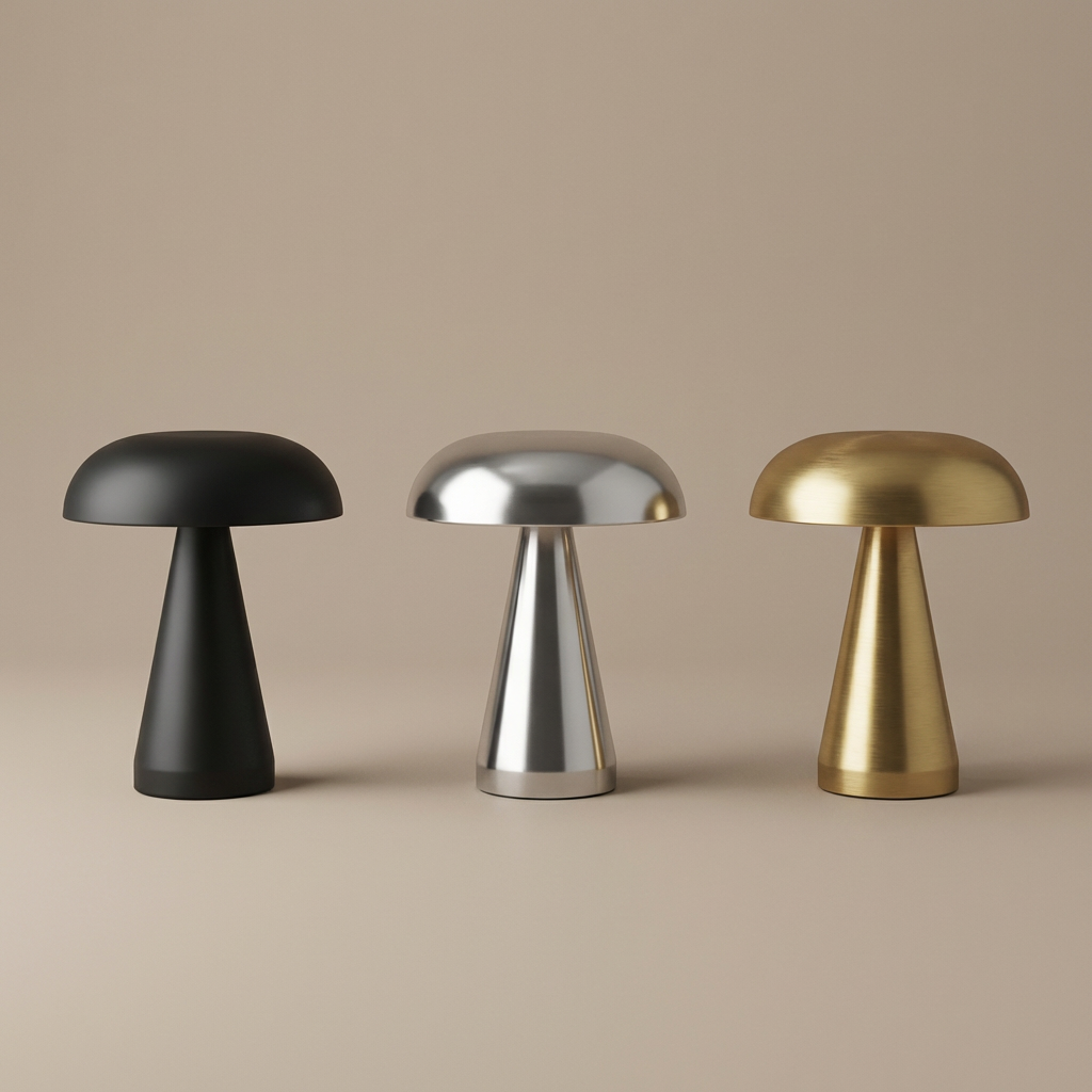 Metallic Mushroom Table Lamp