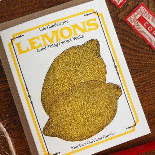 Vintage Lemon Seed Pack Card