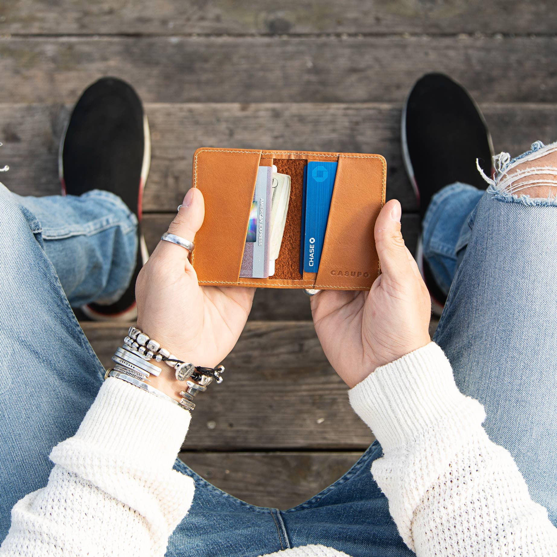 Gifts for dads - RFID Leather Wallets- Men's - Whiskey