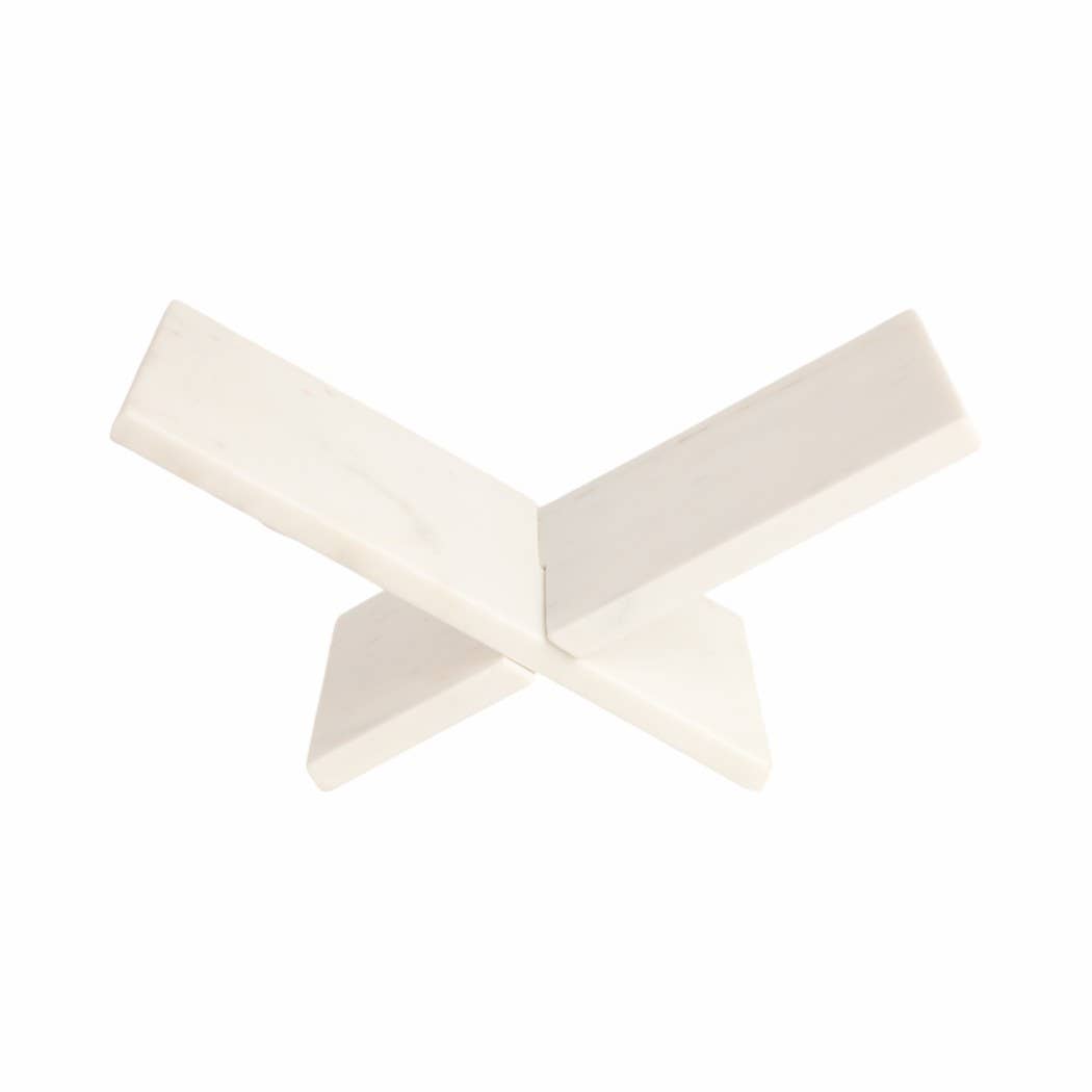 Bookstand - White Marble Decorative Sturdy And Chic, 14 in.