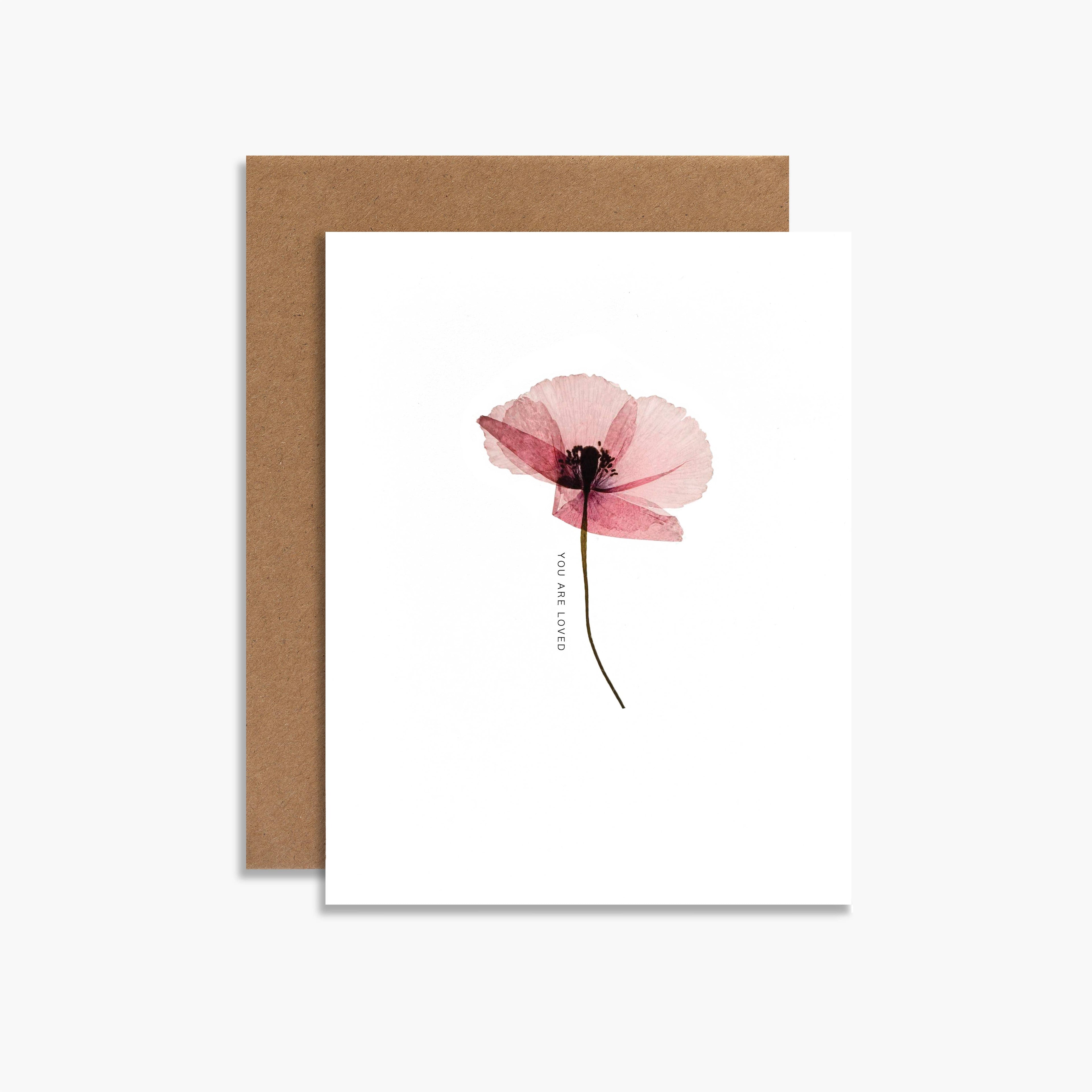 You Are Loved Botanical Happy Birthday Card Floral Image