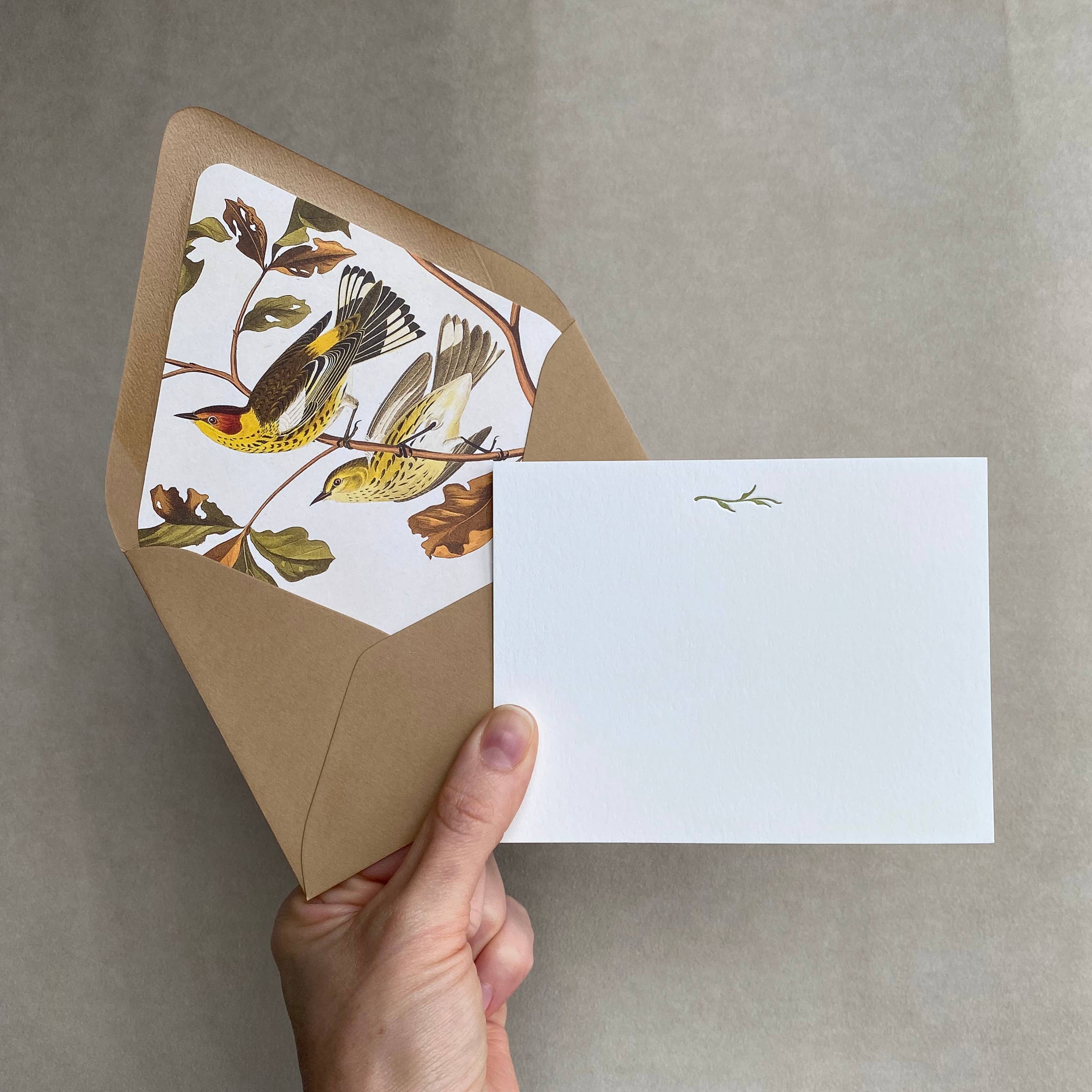 Golden Birds Letterpress Stationery Pack