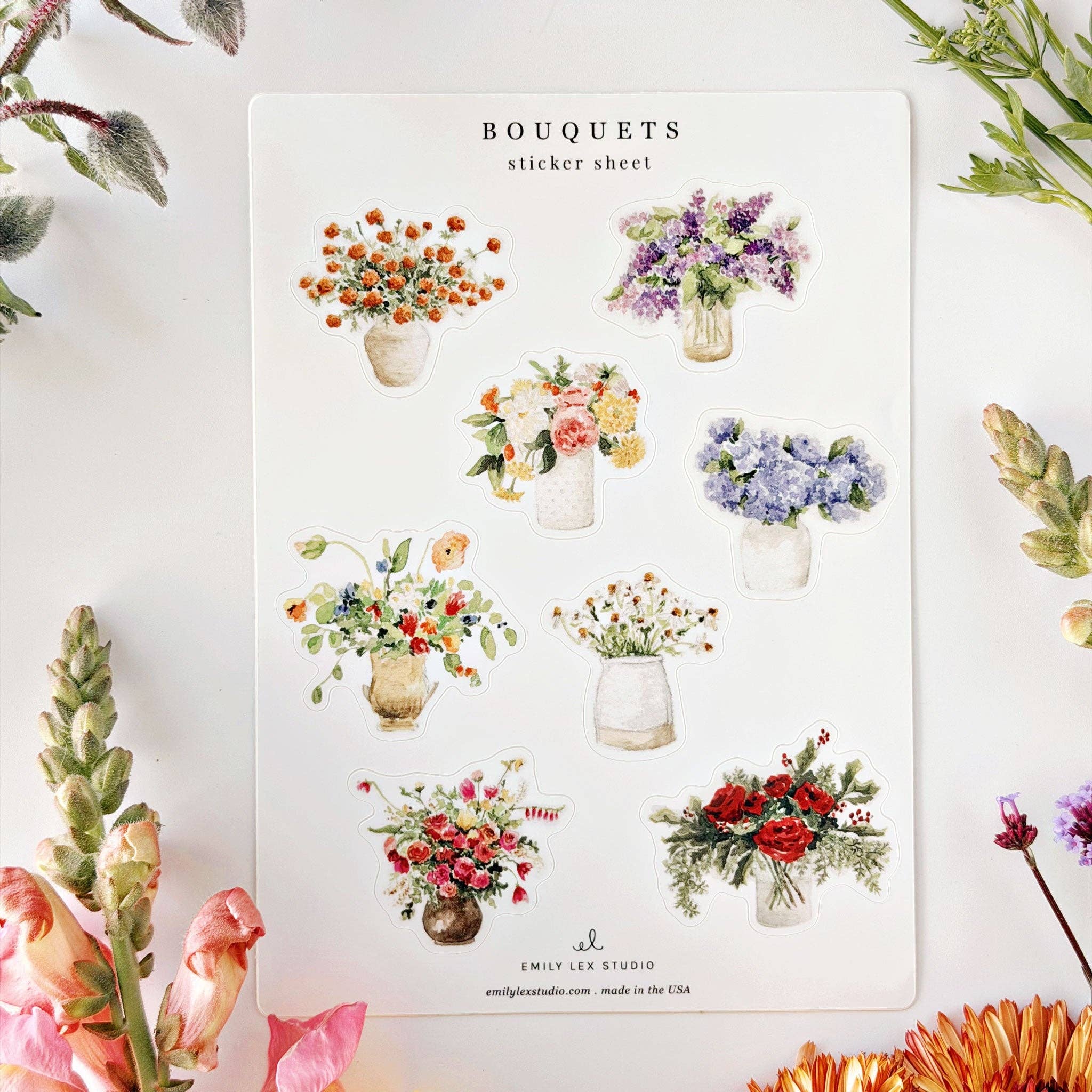 Bouquets sticker sheets