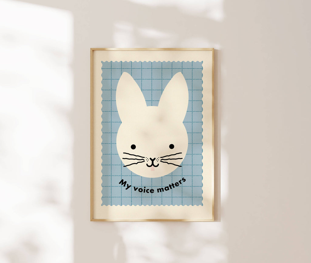 My Voice Matters Print  - Kids Animal Affirmation Art