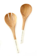 Short & Sweet Wild Olive Wood Salad Servers