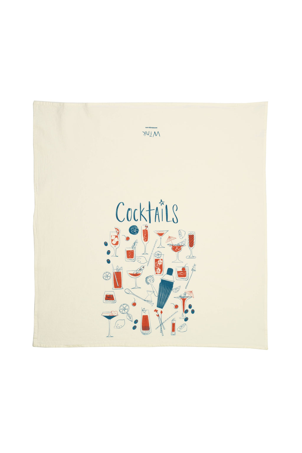 Vintage cocktails tea towel