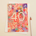 40th Birthday Number Greetings Card