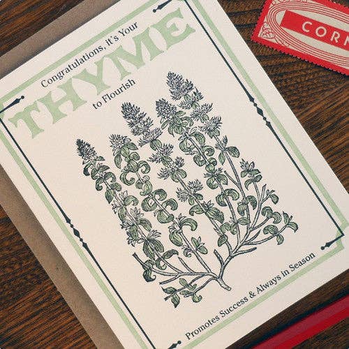 Vintage Thyme Seed Pack Card