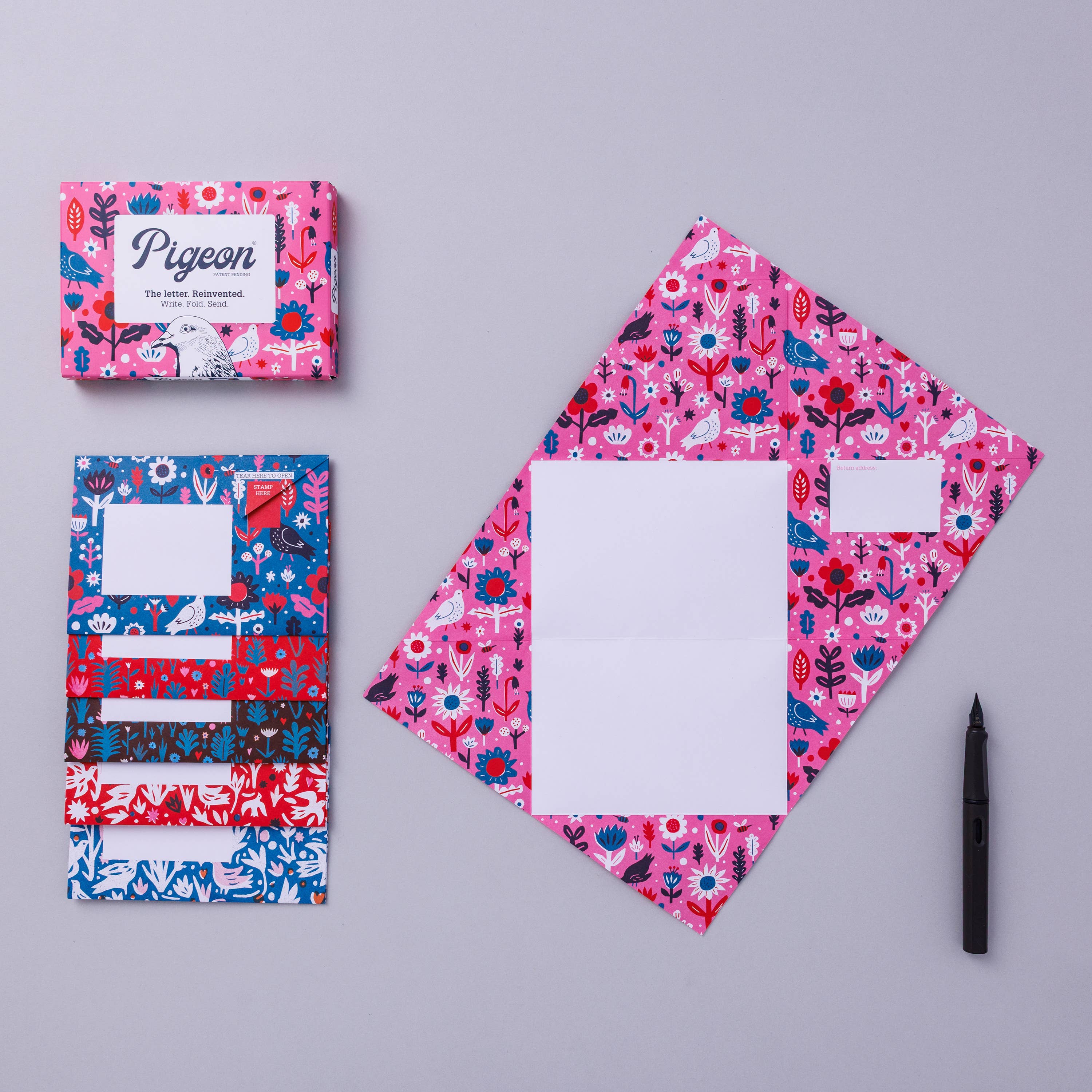 Fiesta Pigeon, Folding Stationery Letter Set - Pack of 6