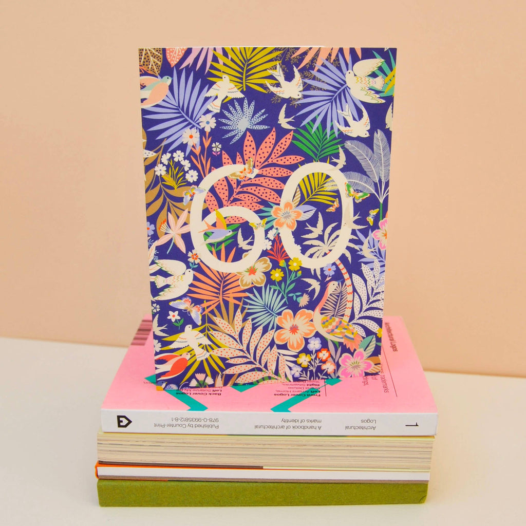 60th Birthday Number Greetings Card