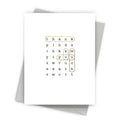 Crosswords Thank You Card