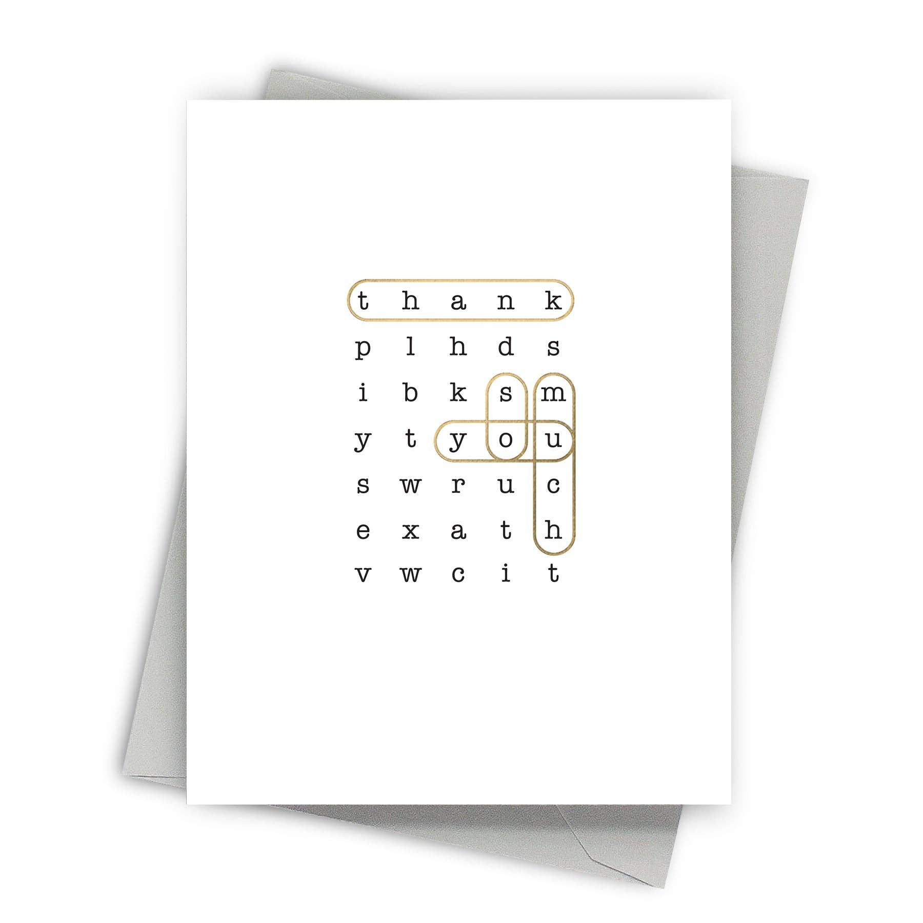 Crosswords Thank You Card