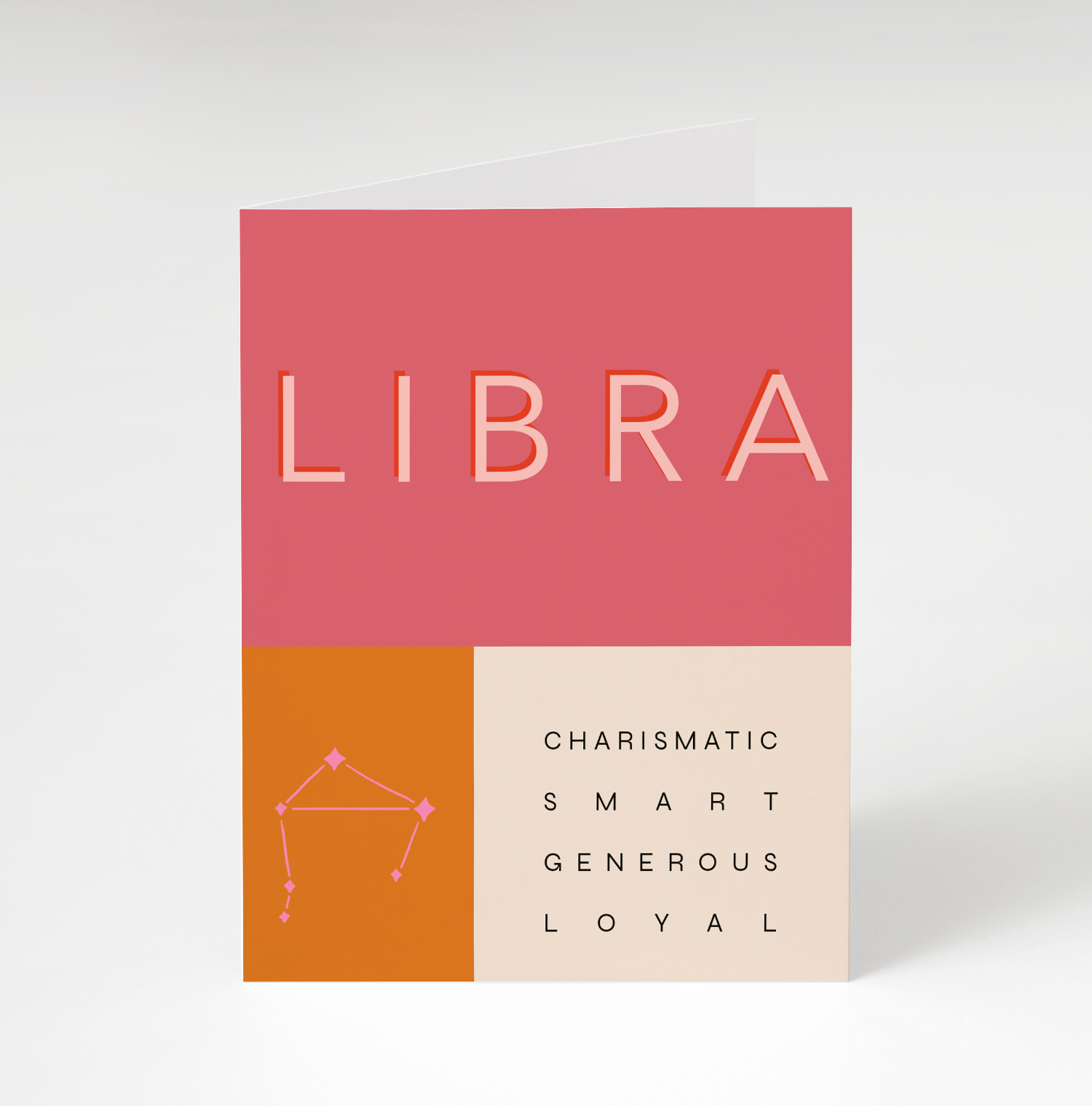 Libra Zodiac Card