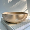Temis - Fluted Bow | Approx. 10” Concrete Bowl