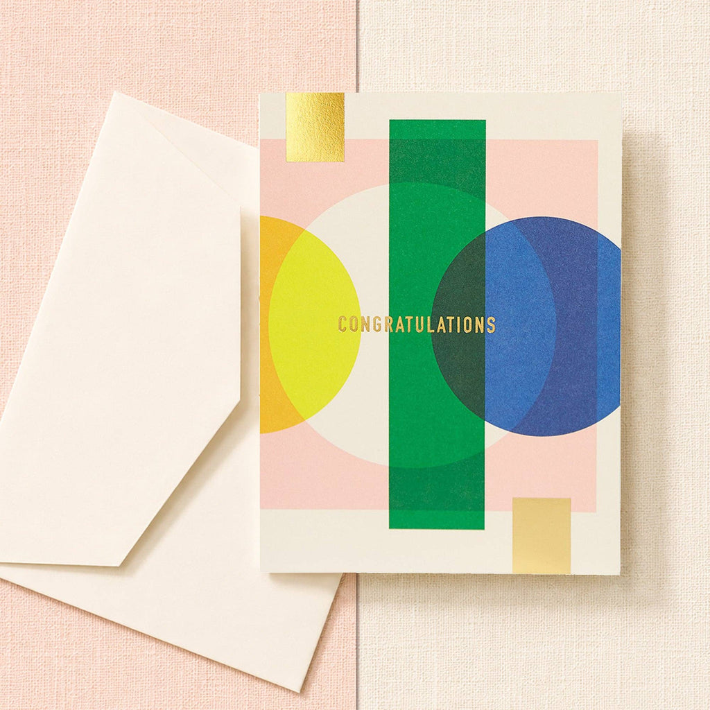 Geometric Congratulations Foil Card
