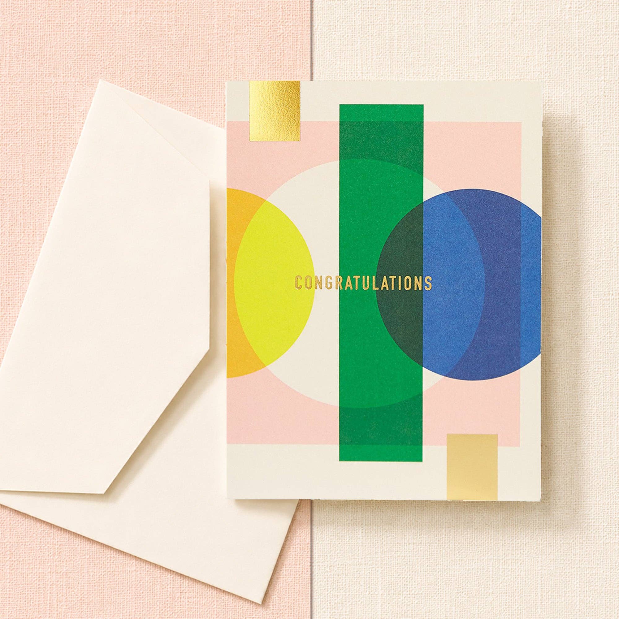 Geometric Congratulations Foil Card