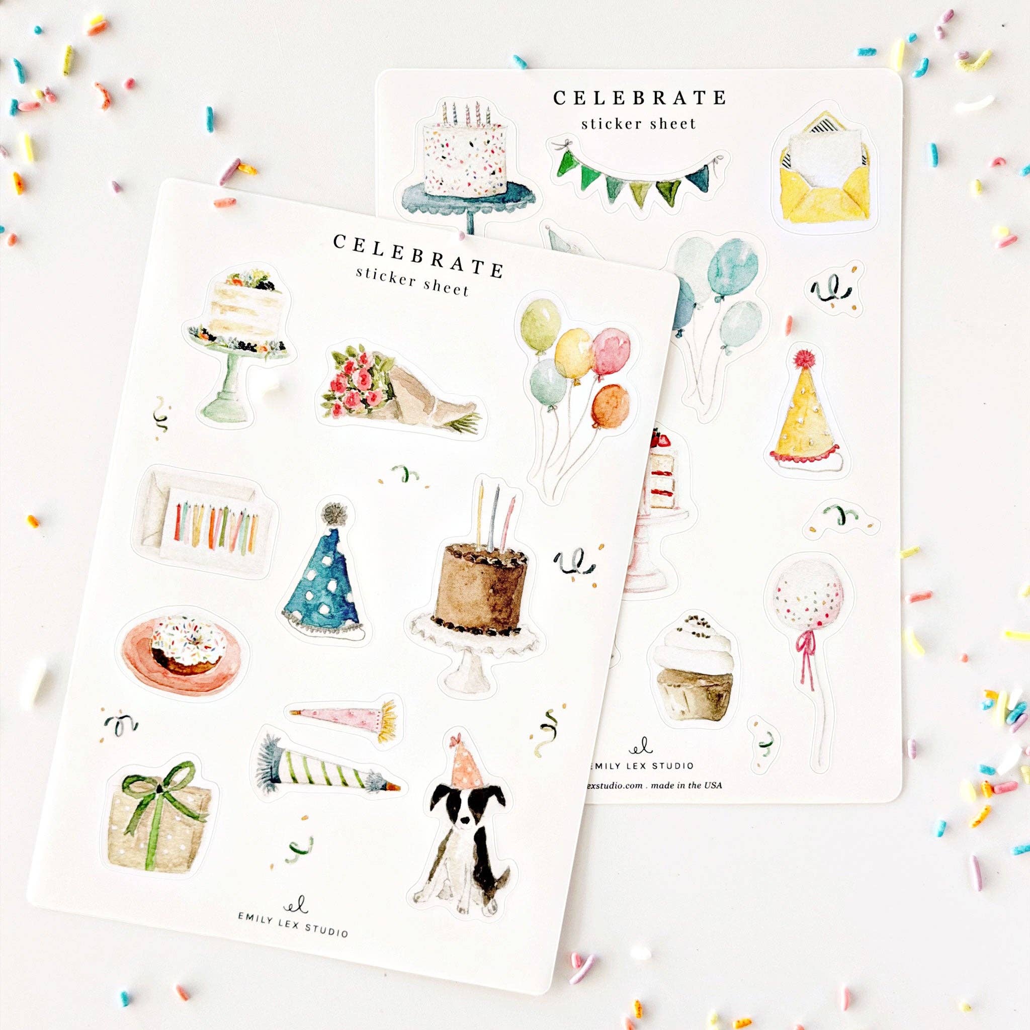 Celebrate sticker sheets