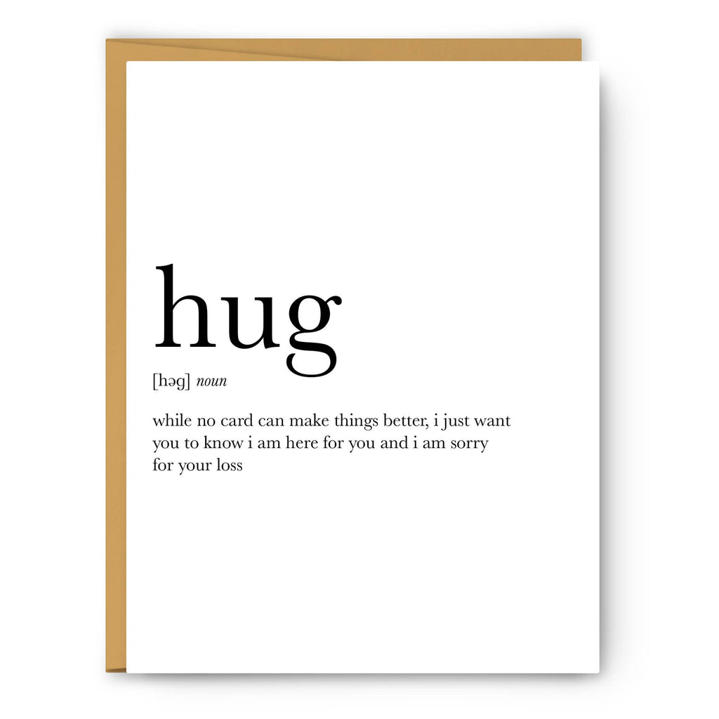 Hug Definition - Sympathy Card