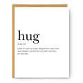 Hug Definition - Sympathy Card