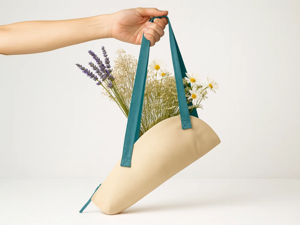 Canvas Flower Tote | Canvas Bouquet Bag | Unbranded