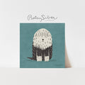 Sheepdog Art Print in Blue