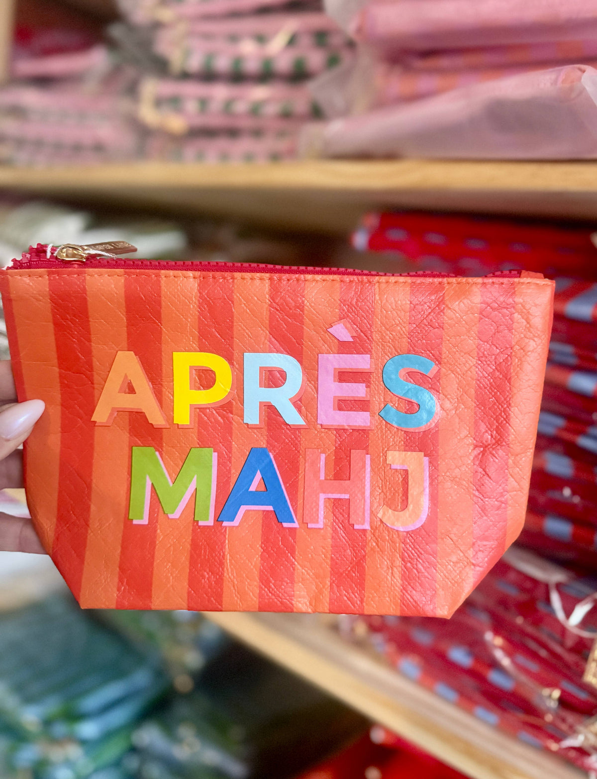 Apres Mahj Leather Bag pouch Mahjong gift cosmetic bag