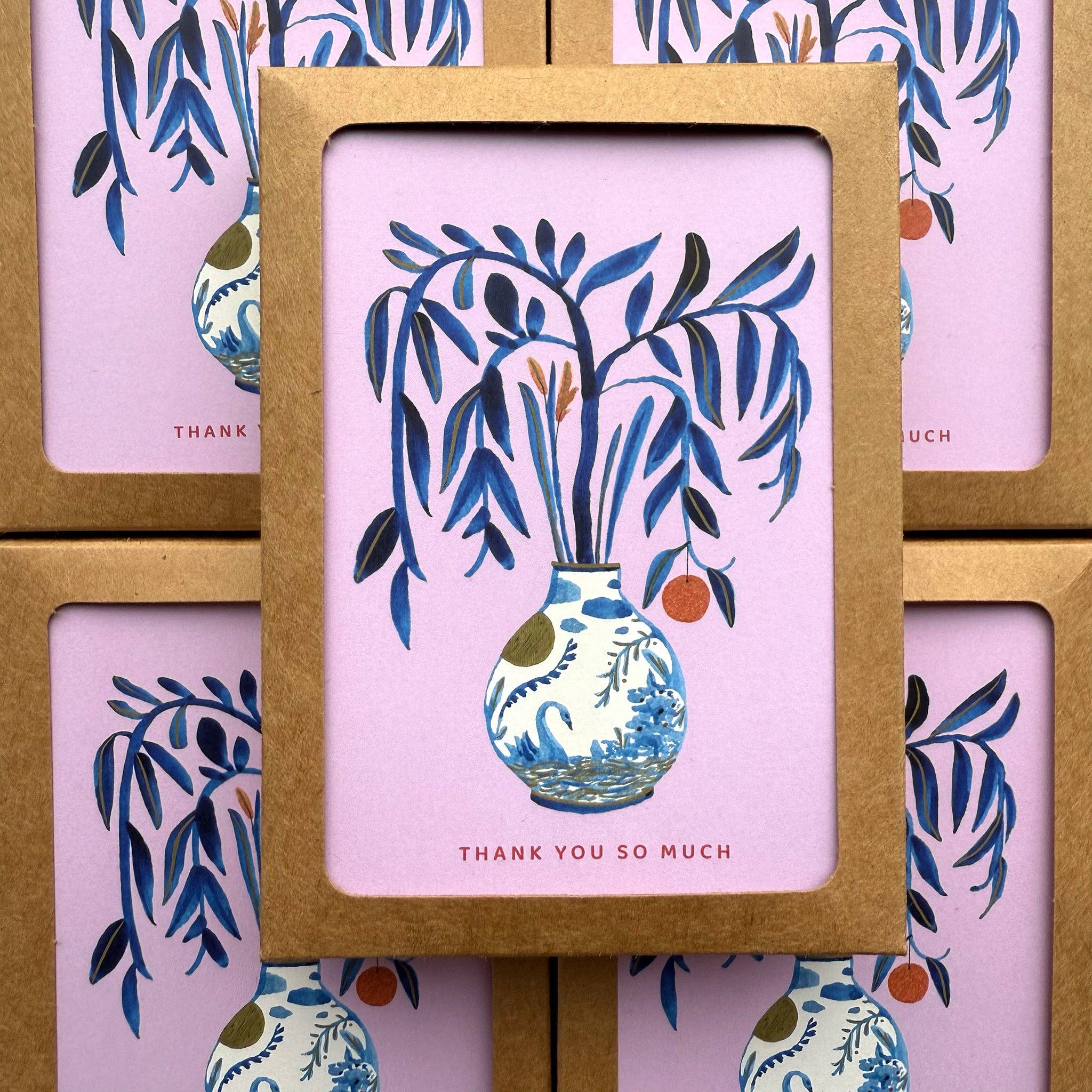 Swan Vase / Boxed Thank You Note Cards