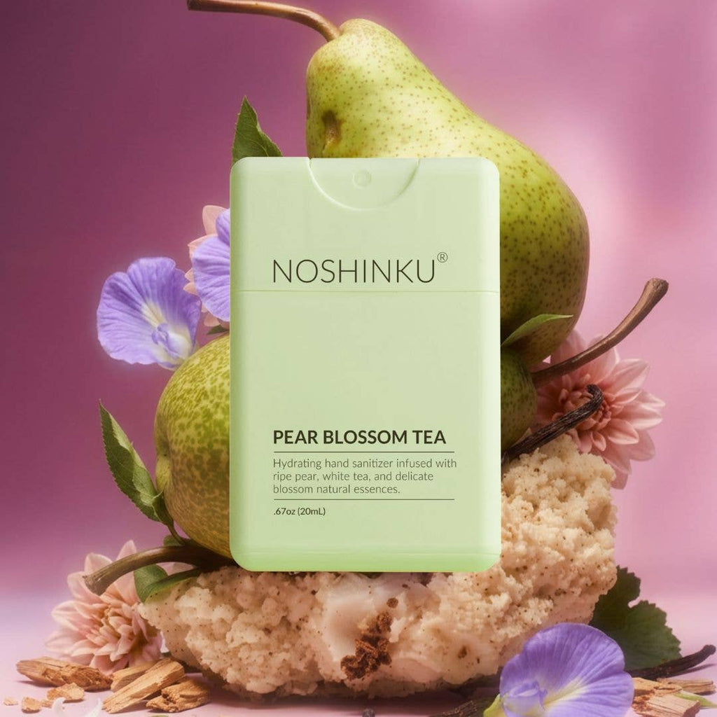 Refillable Pear Blossom Tea Hydrating Pocket Hand Sanitizer