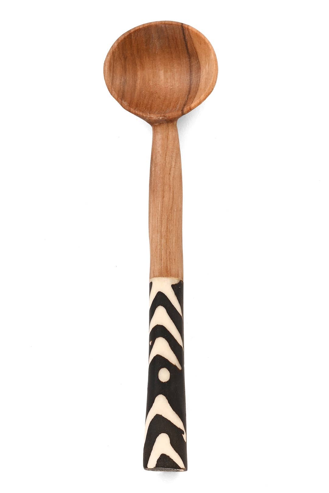 Hand Carved African Olive Coffee Spoon